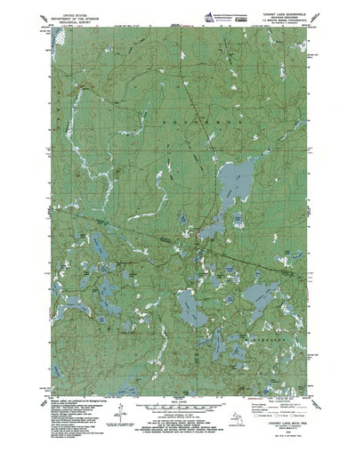 Western Michigan University MI-WI-Chaney Lake: Authoritative US Topos 1982 digital map