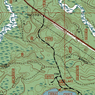 Western Michigan University MI-WI-Imp Lake: Authoritative US Topos 1999 digital map