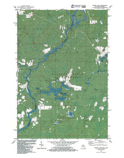 Western Michigan University MI-WI-Resort Lake: Authoritative US Topos 1982 digital map