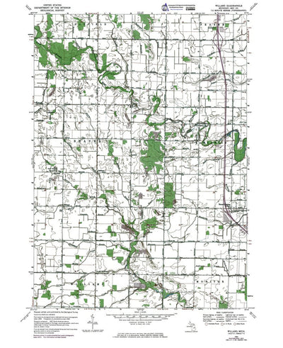 Western Michigan University MI-Willard: Authoritative US Topos 1962 digital map