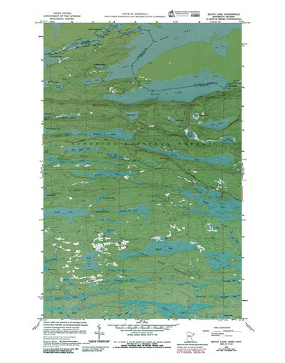 Western Michigan University MN-ONT-South Lake: Authoritative US Topos 1960 digital map