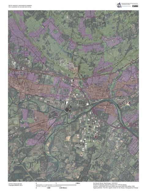 Western Michigan University NJ-Bound Brook: GeoChange 1943-2010 digital map