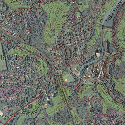 Western Michigan University NJ-High Bridge: GeoChange 1942-2010 digital map