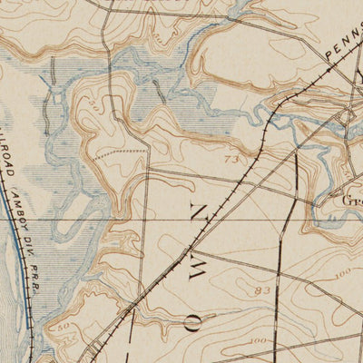 Western Michigan University NJ-PA-BORDENTOWN: Authoritative US Topos Historic 1893 digital map