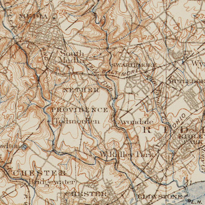 Western Michigan University NJ-PA-DE-CAMDEN: Authoritative US Topos Historic 1901 digital map