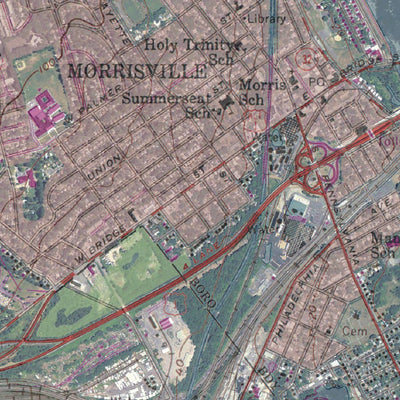 Western Michigan University NJ-PA-Trenton West: GeoChange 1942-2010 digital map