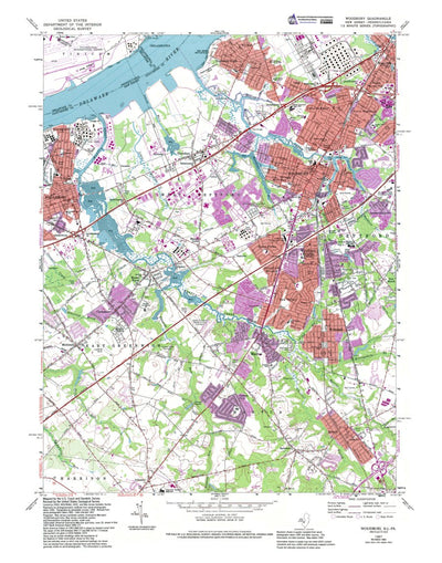 Western Michigan University NJ-PA-Woodbury: Authoritative US Topos 1967 digital map