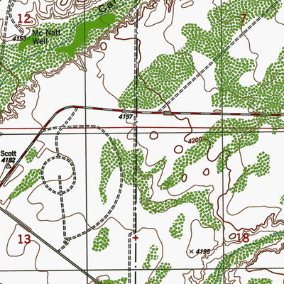 Western Michigan University NM-MALONE DRAW: Authoritative US Topos 1981 digital map