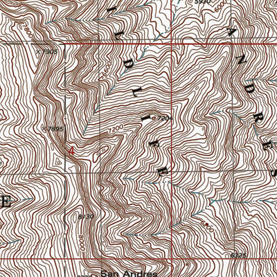 Western Michigan University NM-SAN ANDRES PEAK: Authoritative US Topos 1981 digital map