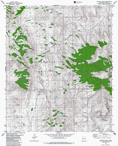 Western Michigan University NM-SULPHUR PASS: Authoritative US Topos 1981 digital map