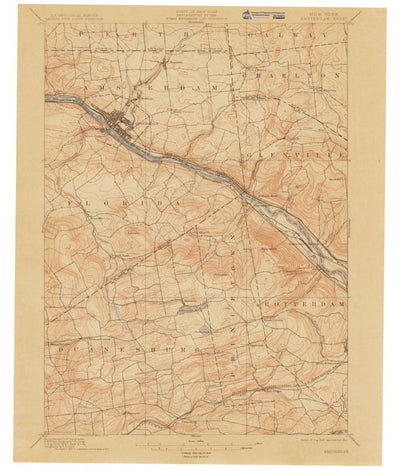 Western Michigan University NY-Amsterdam: Authoritative US Topos Historic 1895 digital map