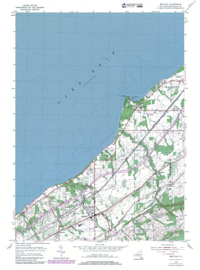 Western Michigan University NY-Brocton: Authoritative US Topos 1954 digital map