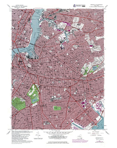 Western Michigan University NY-Brooklyn: Authoritative US Topos 1967 digital map
