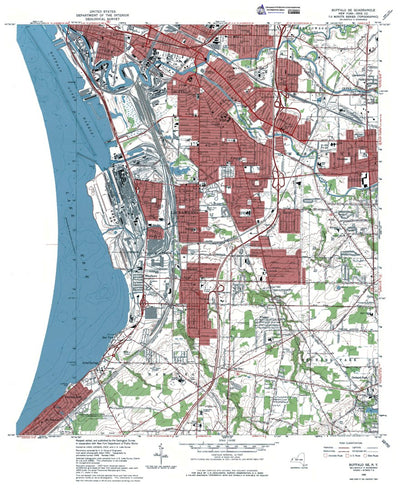 Western Michigan University NY-Buffalo SE: Authoritative US Topos 1965 digital map