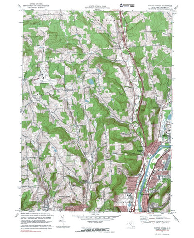 Western Michigan University NY-Castle Creek: Authoritative US Topos 1968 digital map