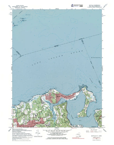 Western Michigan University NY-CT-Bayville: Authoritative US Topos 1967 digital map