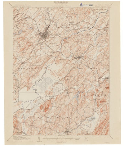Western Michigan University NY-Goshen: Authoritative US Topos Historic 1908 digital map