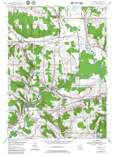 Western Michigan University NY-Kennedy: Authoritative US Topos 1954 digital map