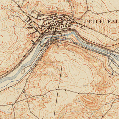 Western Michigan University NY-Little Falls: Authoritative US Topos Historical 1903 digital map