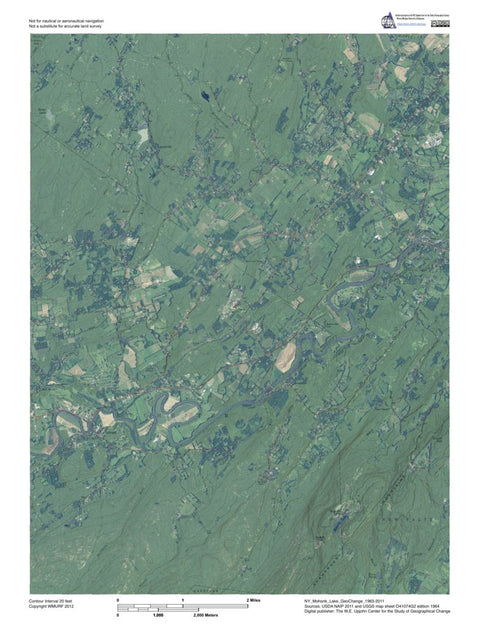 Western Michigan University NY-Mohonk Lake: GeoChange 1963-2011 digital map