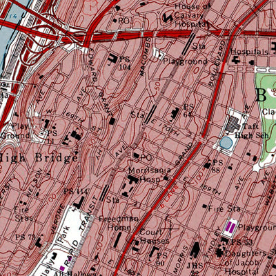Western Michigan University NY-NJ-Central Park: Authoritative US Topos 1966 digital map