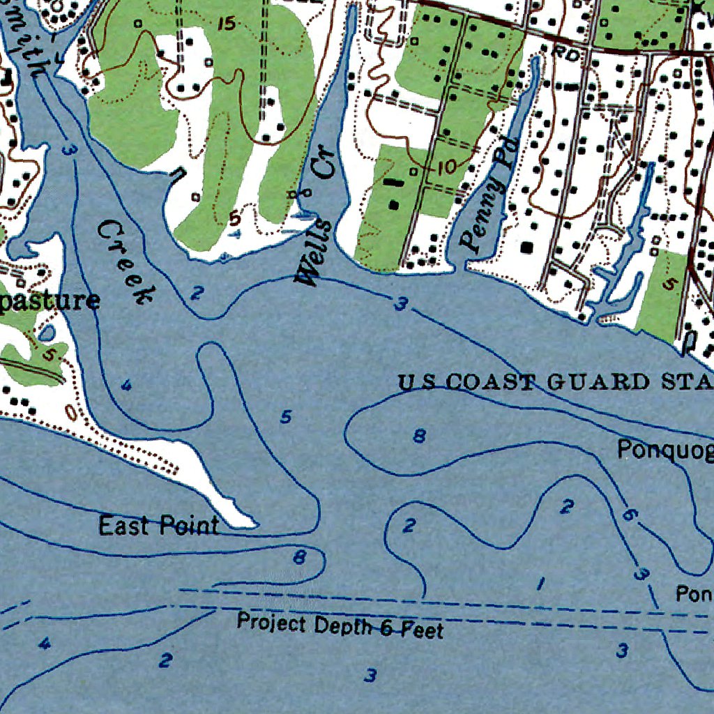 NYQuogue Authoritative US Topos 1956 Map by Western Michigan