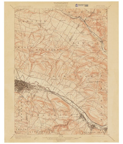 Western Michigan University NY-Utica: Authoritative US Topos Historic 1900 digital map