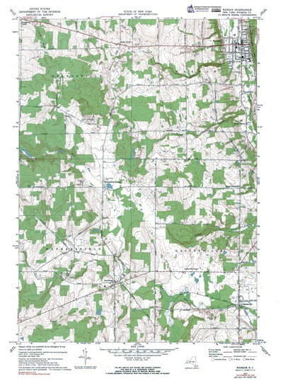 Western Michigan University NY-Warsaw: Authoritative US Topos 1972 digital map