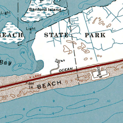 Western Michigan University NY-West Gilgo Beach: Authoritative US Topos 1967 digital map
