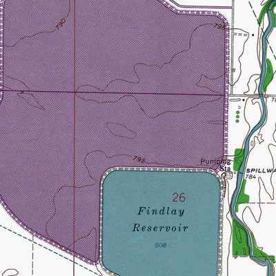 Western Michigan University OH-Arcadia: Authoritative US Topos 1972 digital map
