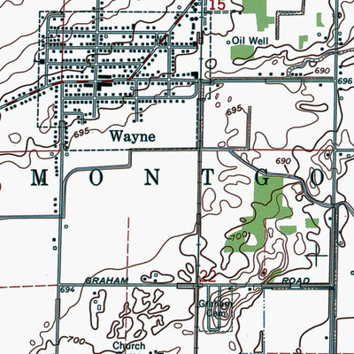 Western Michigan University OH-Bradner: Authoritative US Topos 1969 digital map
