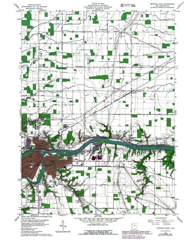 Western Michigan University OH-Defiance East: Authoritative US Topos 1979 digital map