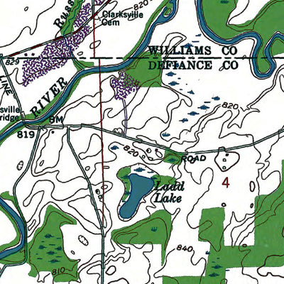 Western Michigan University OH-IN-Butler East: Authoritative US Topos 1994 digital map