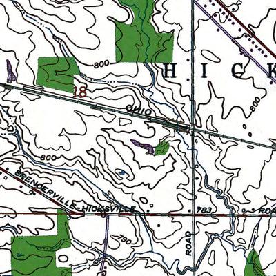 Western Michigan University OH-IN-Hicksville: Authoritative US Topos 1973 digital map