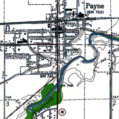 Western Michigan University OH-Payne: Authoritative US Topos 1973 digital map