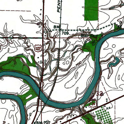 Western Michigan University OH-Sherwood: Authoritative US Topos 1973 digital map