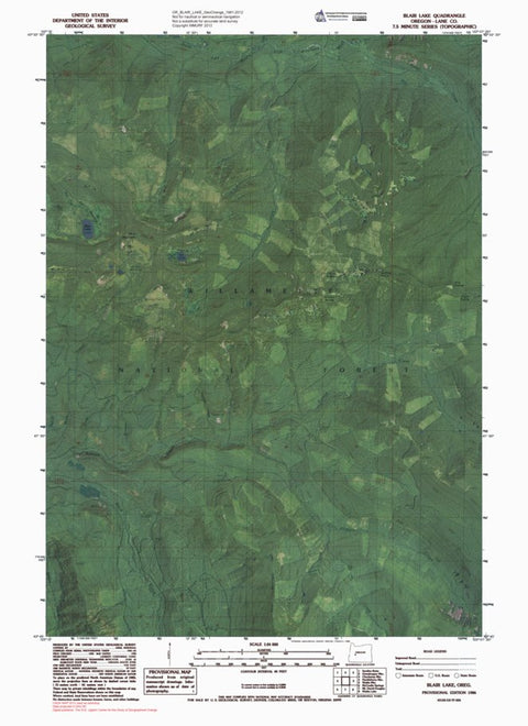 Western Michigan University OR-BLAIR LAKE: GeoChange 1981-2012 digital map