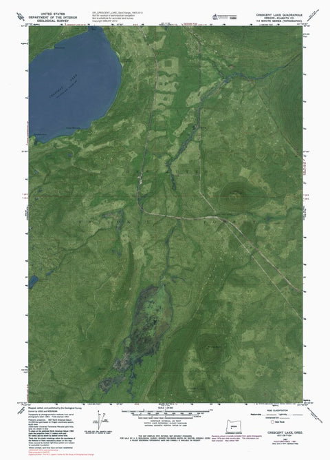 Western Michigan University OR-CRESCENT LAKE: GeoChange 1963-2012 digital map