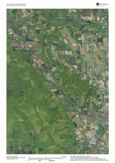 Western Michigan University OR-Gales Creek: GeoChange 1973-2012 digital map