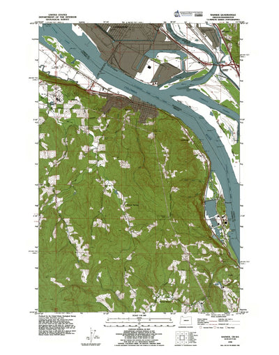 Western Michigan University OR-WA-Rainier: Authoritative US Topos 1990 digital map