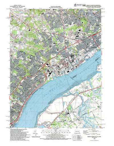 Western Michigan University PA-NJ-DE-Marcus Hook: Authoritative US Topos 1993 digital map