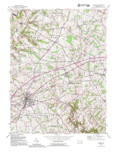 Western Michigan University PA-Oxford: Authoritative US Topos 1992 digital map
