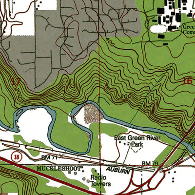 Western Michigan University WA-Auburn: Authoritative US Topos 1949 digital map