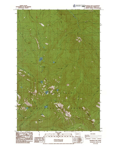 Western Michigan University WA-Bearhead Mtn: Authoritative US Topos 1986 digital map