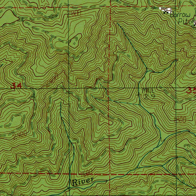 Western Michigan University WA-Blaney Creek: Authoritative US Topos 1986 digital map