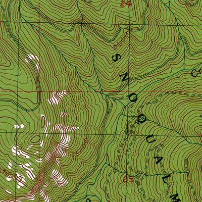 Western Michigan University WA-Blowout Mountain: Authoritative US Topos 1989 digital map