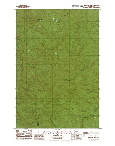 Western Michigan University WA-Boistfort Peak: Authoritative US Topos 1986 digital map
