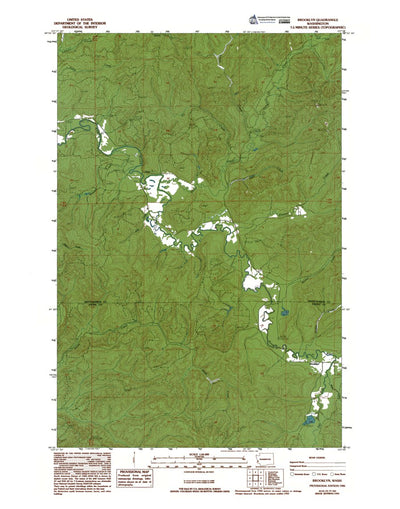 Western Michigan University WA-Brooklyn: Authoritative US Topos 1986 digital map