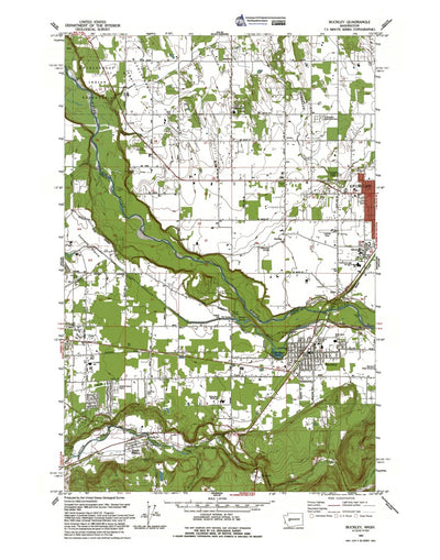 Western Michigan University WA-Buckley: Authoritative US Topos 1993 digital map