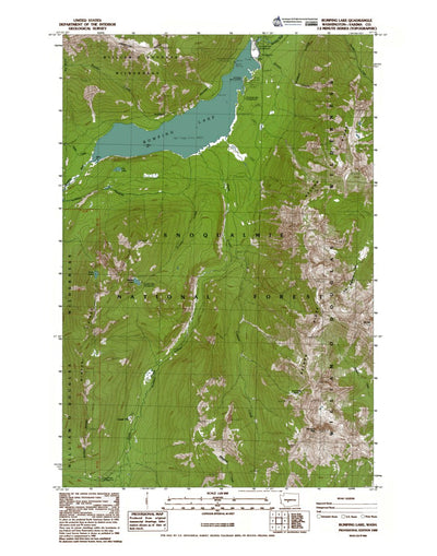 Western Michigan University WA-Bumping Lake: Authoritative US Topos 1988 digital map